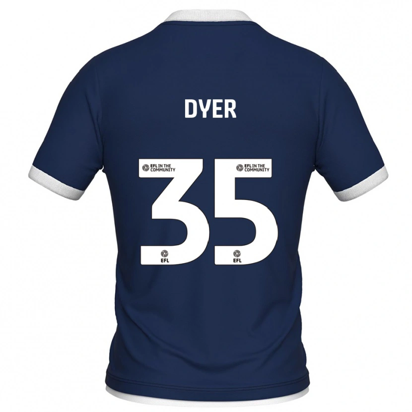 Danxen Kinderen Jet Dyer #35 Marine Wit Thuisshirt Thuistenue 2025/26 T-Shirt