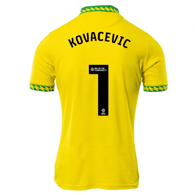 Danxen Kinderen Vladan Kovačević #1 Wit Groen Thuisshirt Thuistenue 2025/26 T-Shirt