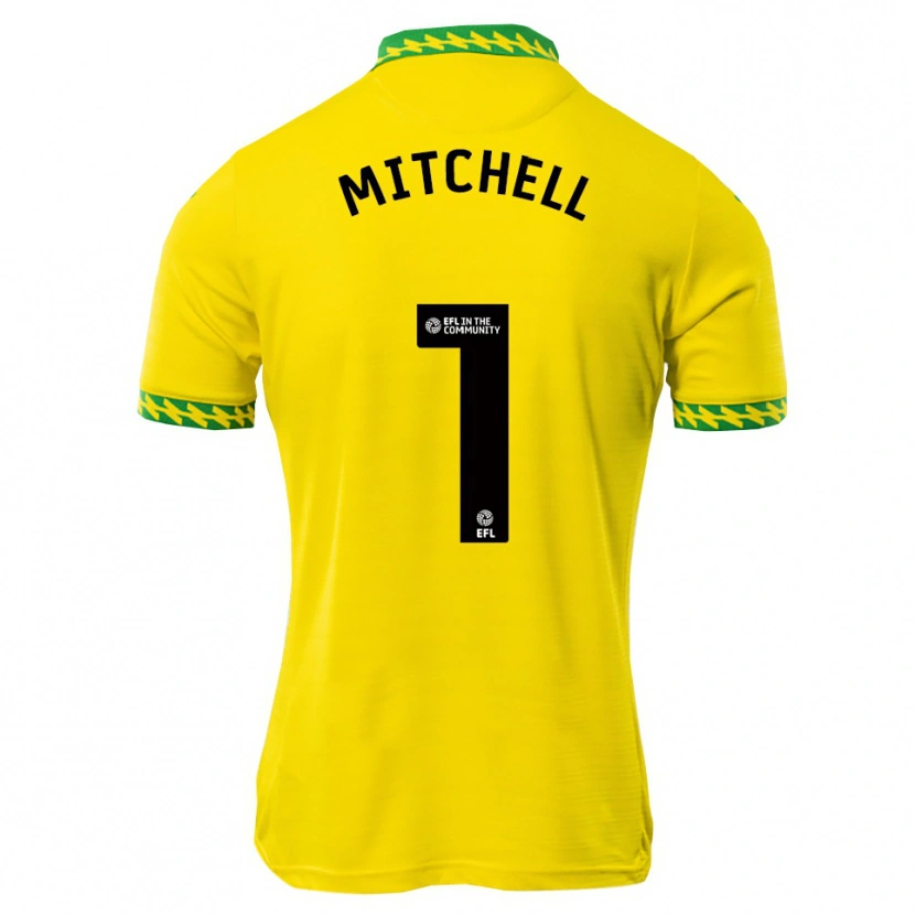 Danxen Kinderen Rylee Mitchell #1 Wit Groen Thuisshirt Thuistenue 2025/26 T-Shirt