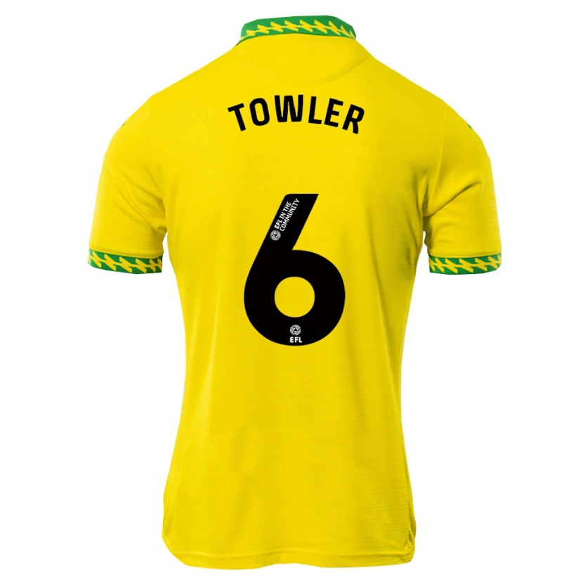 Danxen Kinderen Luke Towler #6 Wit Groen Thuisshirt Thuistenue 2025/26 T-Shirt