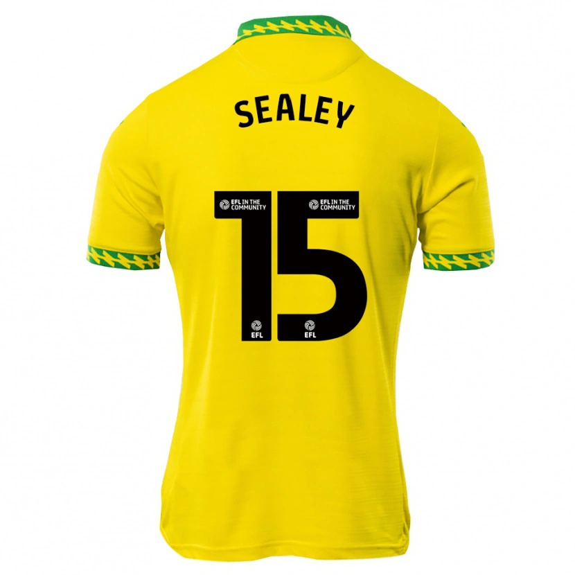 Danxen Kinderen La'sean Sealey #15 Wit Groen Thuisshirt Thuistenue 2025/26 T-Shirt