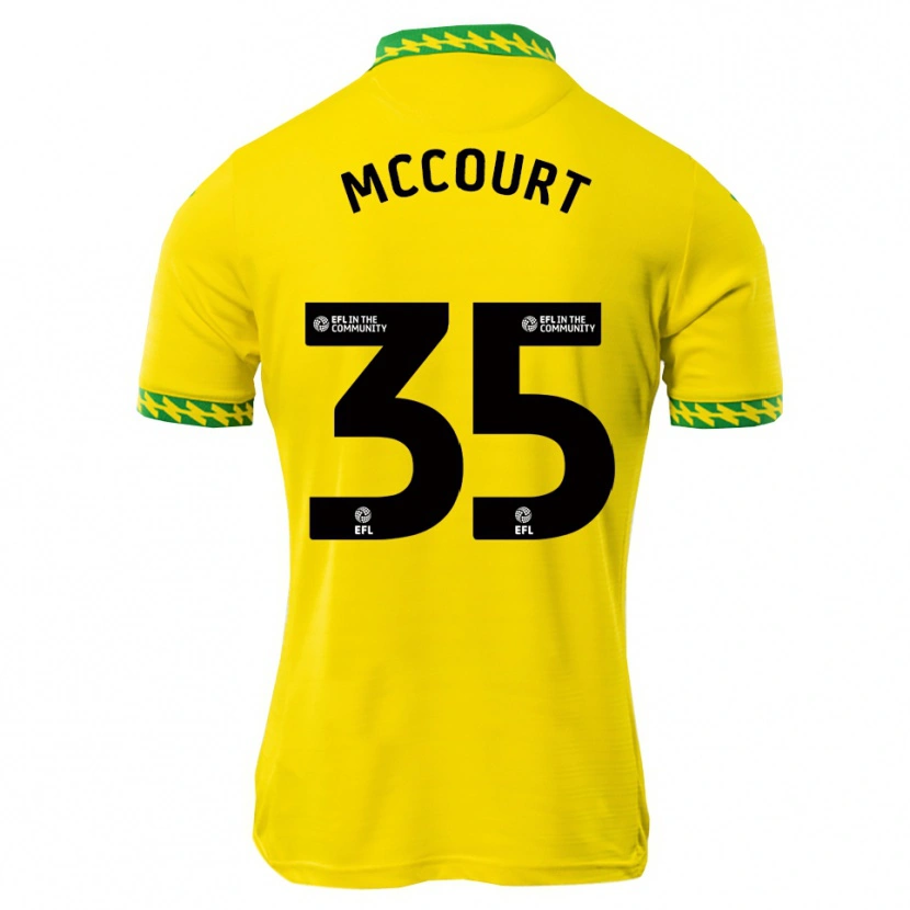 Danxen Kinderen Glenn Mccourt #35 Wit Groen Thuisshirt Thuistenue 2025/26 T-Shirt