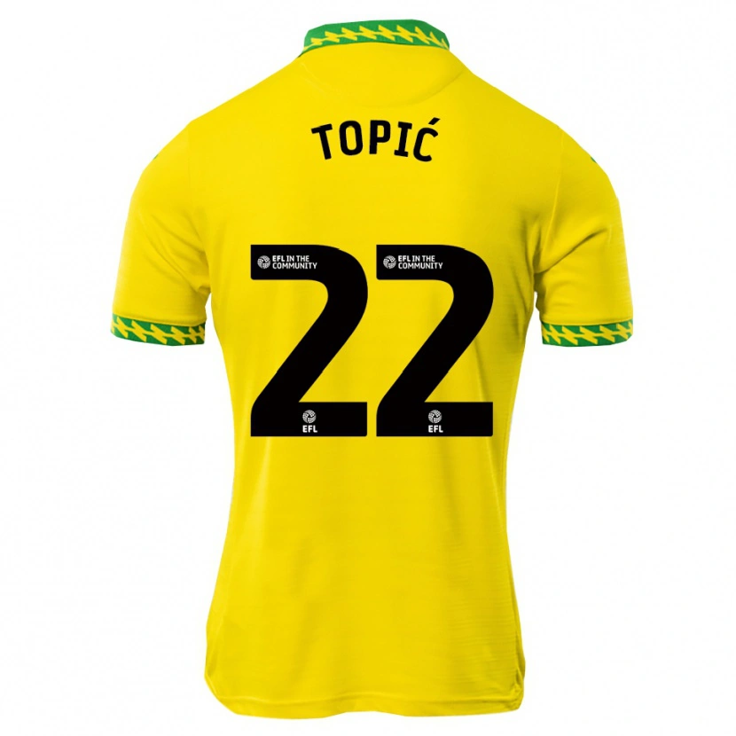 Danxen Kinderen Mirko Topić #22 Wit Groen Thuisshirt Thuistenue 2025/26 T-Shirt