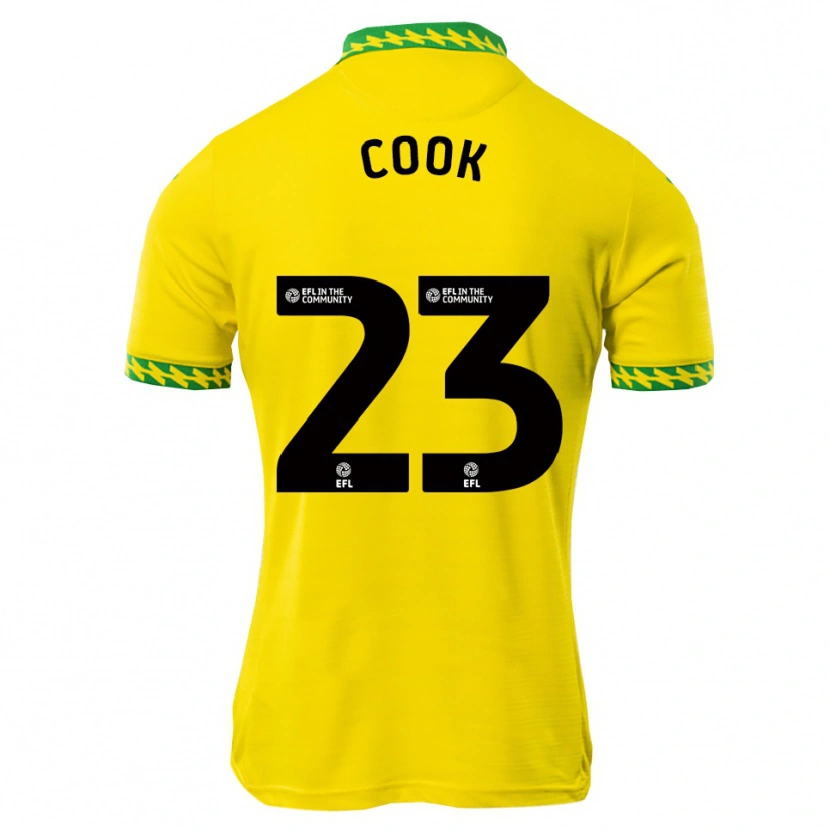 Danxen Kinderen Olivia Cook #23 Wit Groen Thuisshirt Thuistenue 2025/26 T-Shirt