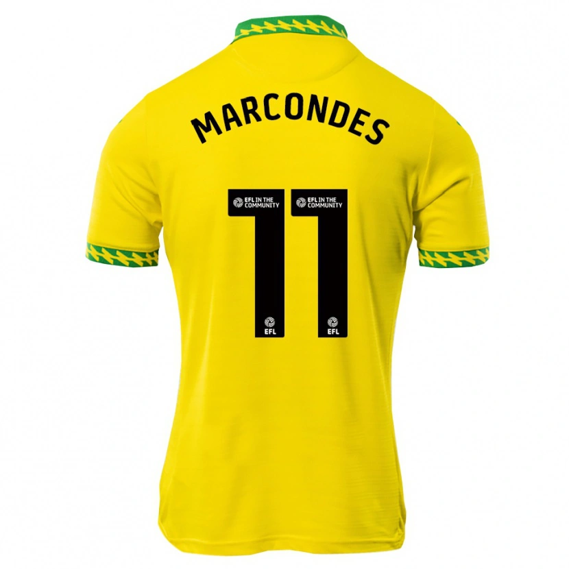 Danxen Kinderen Emiliano Marcondes #11 Wit Groen Thuisshirt Thuistenue 2025/26 T-Shirt