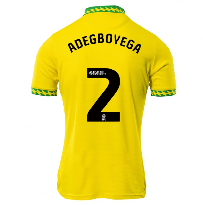 Danxen Kinderen Emmanuel Adegboyega #2 Wit Groen Thuisshirt Thuistenue 2025/26 T-Shirt