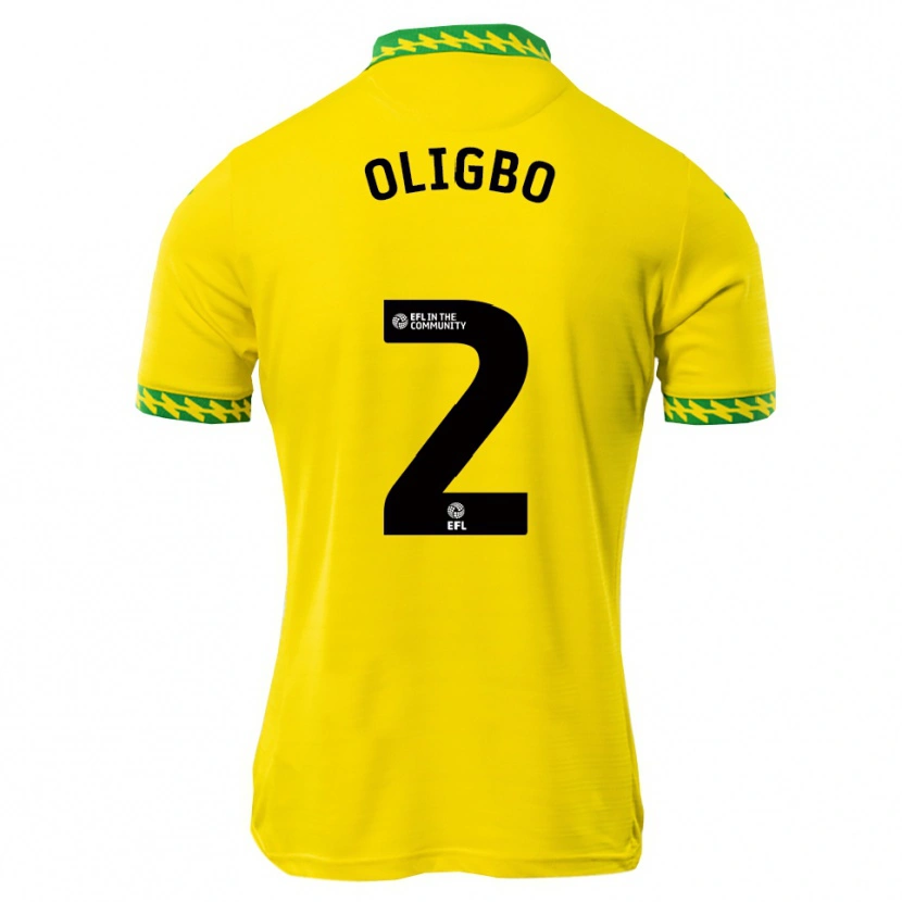 Danxen Kinderen Finlay Oligbo #2 Wit Groen Thuisshirt Thuistenue 2025/26 T-Shirt