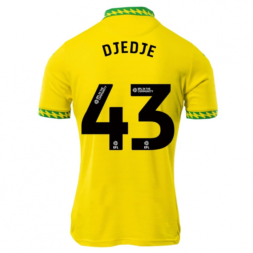 Danxen Kinderen Uriah Djedje #43 Wit Groen Thuisshirt Thuistenue 2025/26 T-Shirt
