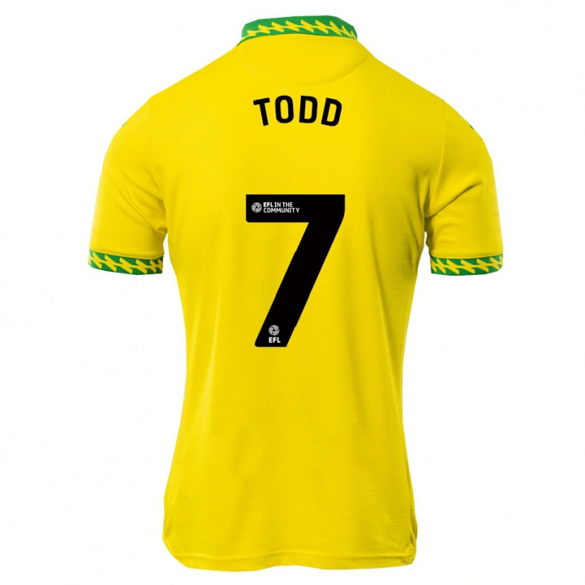 Danxen Kinderen Megan Todd #7 Wit Groen Thuisshirt Thuistenue 2025/26 T-Shirt