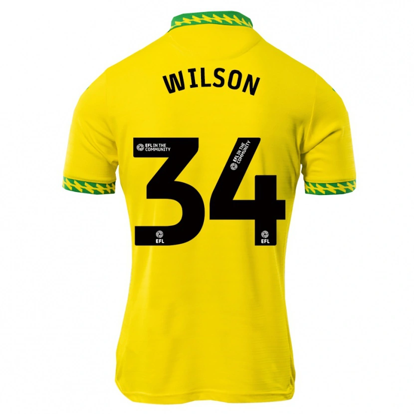Danxen Kinderen Drew Wilson #34 Wit Groen Thuisshirt Thuistenue 2025/26 T-Shirt