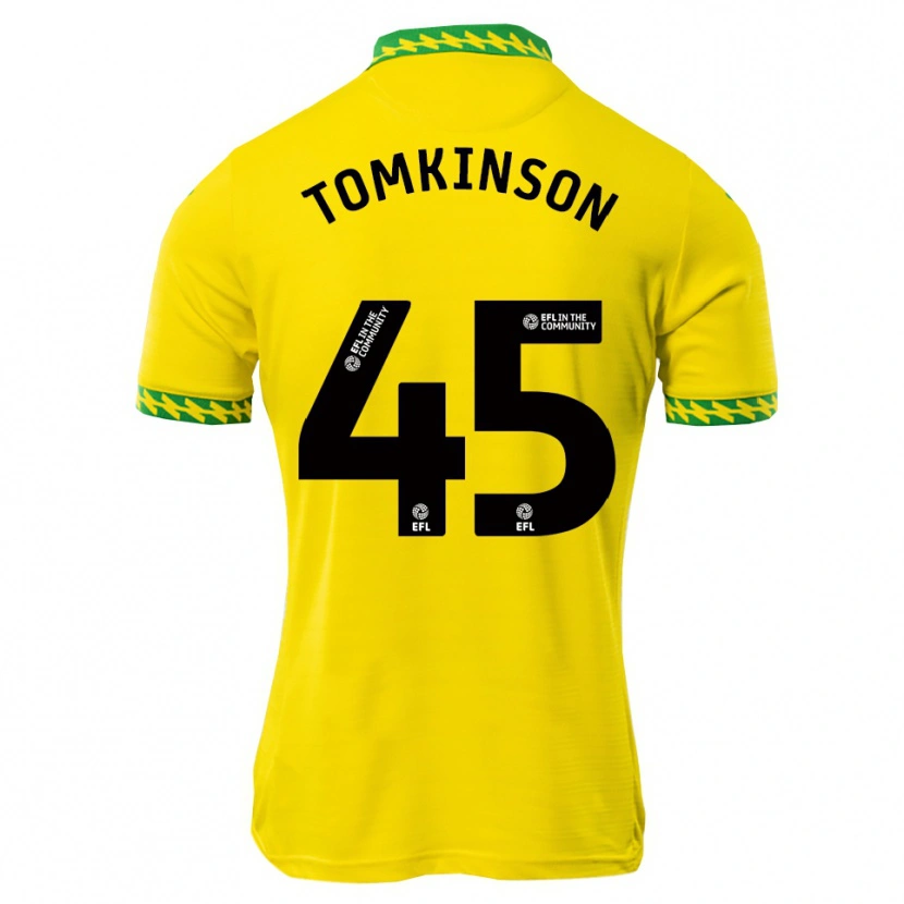 Danxen Kinderen Jonathan Tomkinson #45 Wit Groen Thuisshirt Thuistenue 2025/26 T-Shirt