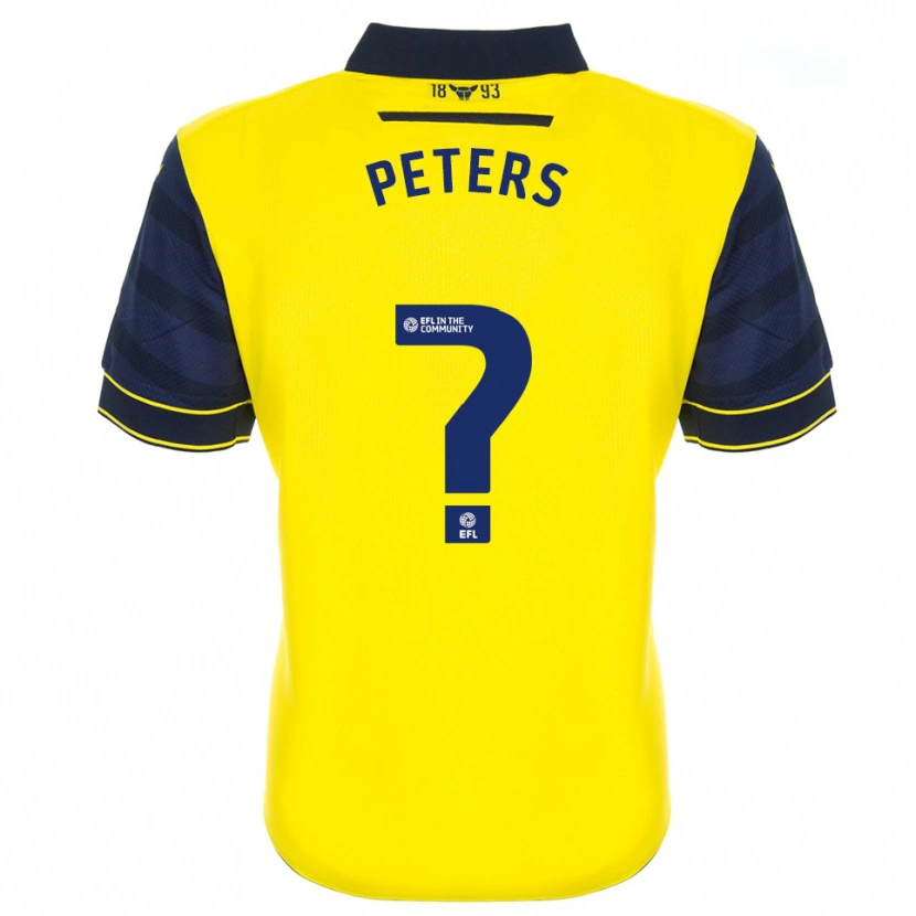 Danxen Kinderen Molly Peters #0 Geel Marine Thuisshirt Thuistenue 2025/26 T-Shirt