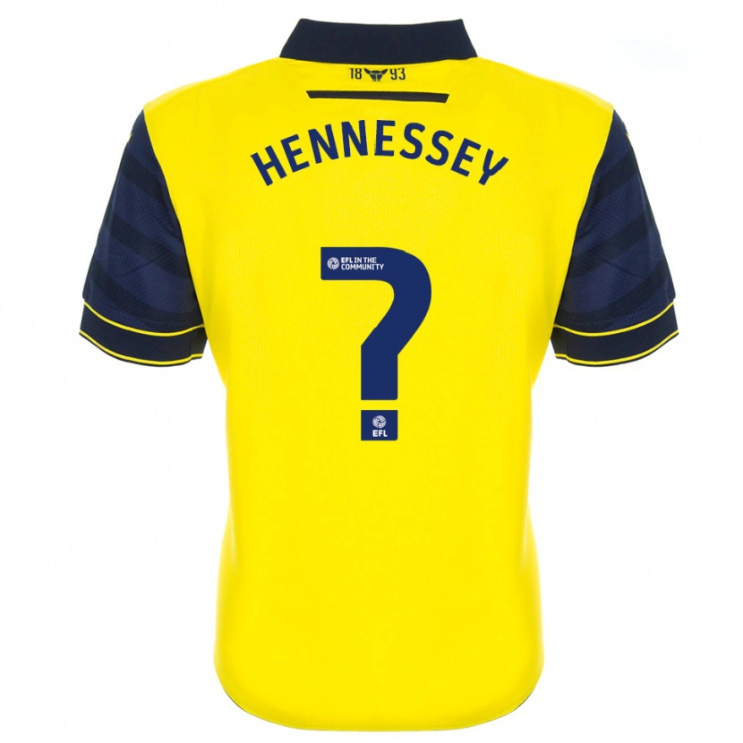 Danxen Kinderen Laura Hennessey #0 Geel Marine Thuisshirt Thuistenue 2025/26 T-Shirt