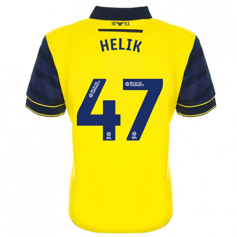 Danxen Kinderen Michal Helik #47 Geel Marine Thuisshirt Thuistenue 2025/26 T-Shirt