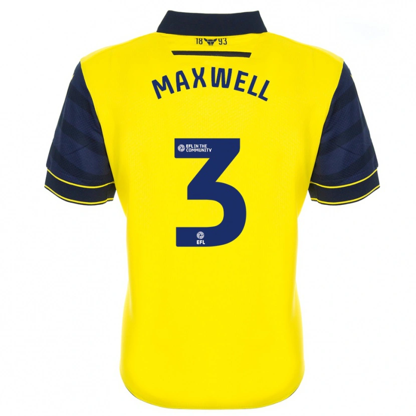 Danxen Kinderen Rashane Maxwell #3 Geel Marine Thuisshirt Thuistenue 2025/26 T-Shirt