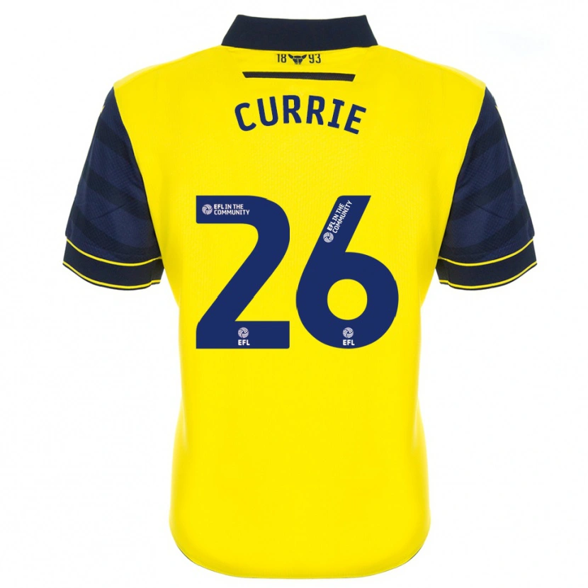 Danxen Kinderen Jack Currie #26 Geel Marine Thuisshirt Thuistenue 2025/26 T-Shirt