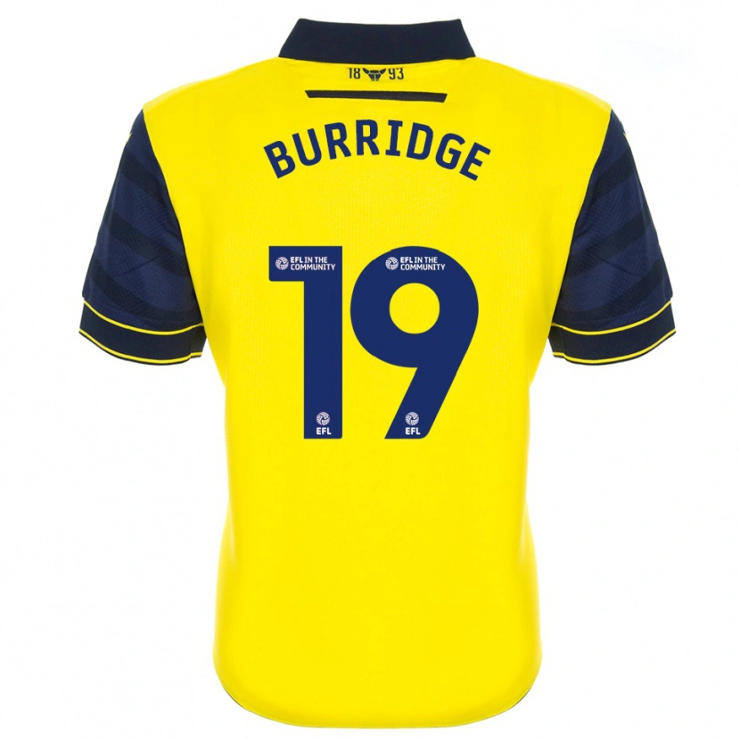 Danxen Kinderen Leah Burridge #19 Geel Marine Thuisshirt Thuistenue 2025/26 T-Shirt