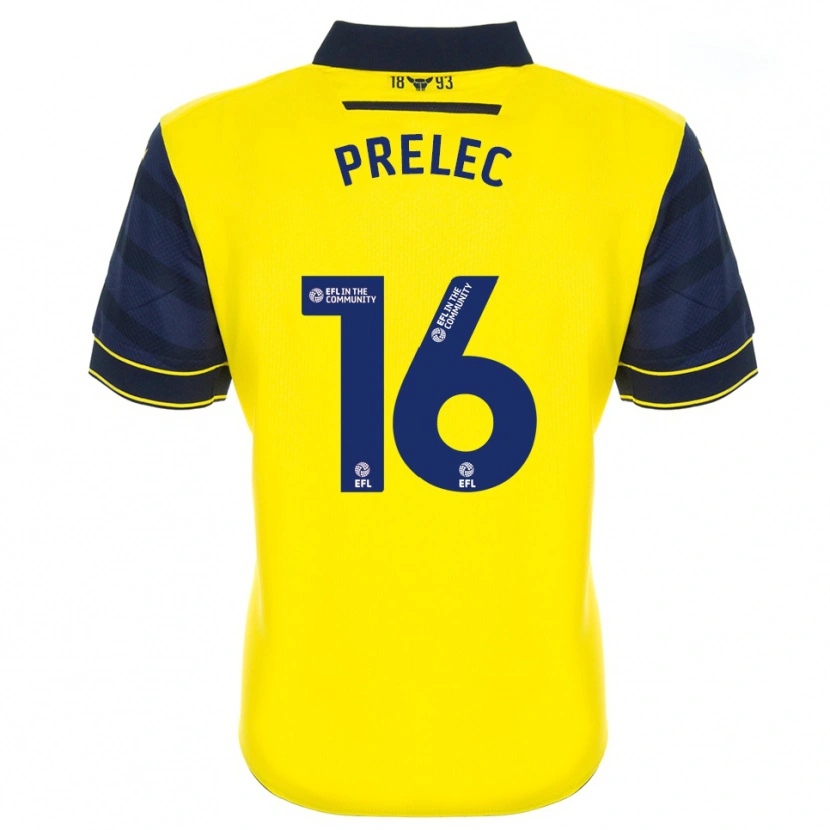 Danxen Kinderen Nik Prelec #16 Geel Marine Thuisshirt Thuistenue 2025/26 T-Shirt