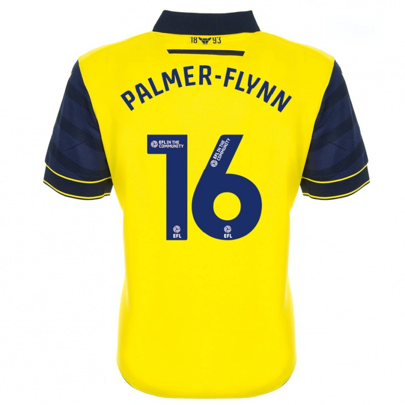 Danxen Kinderen Callum Palmer-Flynn #16 Geel Marine Thuisshirt Thuistenue 2025/26 T-Shirt