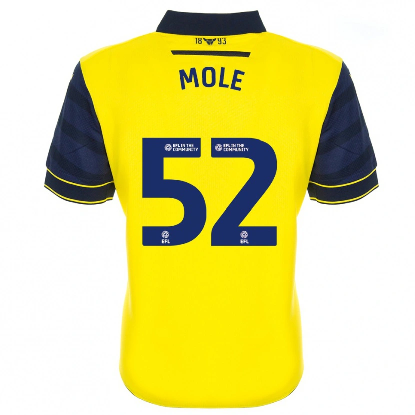 Danxen Kinderen Harrison Mole #52 Geel Marine Thuisshirt Thuistenue 2025/26 T-Shirt