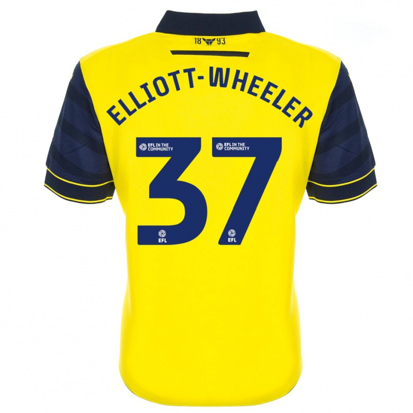 Danxen Kinderen Aidan Elliott-Wheeler #37 Geel Marine Thuisshirt Thuistenue 2025/26 T-Shirt