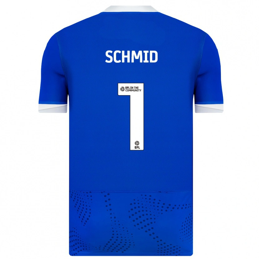 Danxen Kinderen Nicolas Schmid #1 Blauw Wit Thuisshirt Thuistenue 2025/26 T-Shirt
