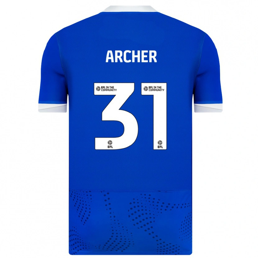 Danxen Kinderen Jordan Archer #31 Blauw Wit Thuisshirt Thuistenue 2025/26 T-Shirt