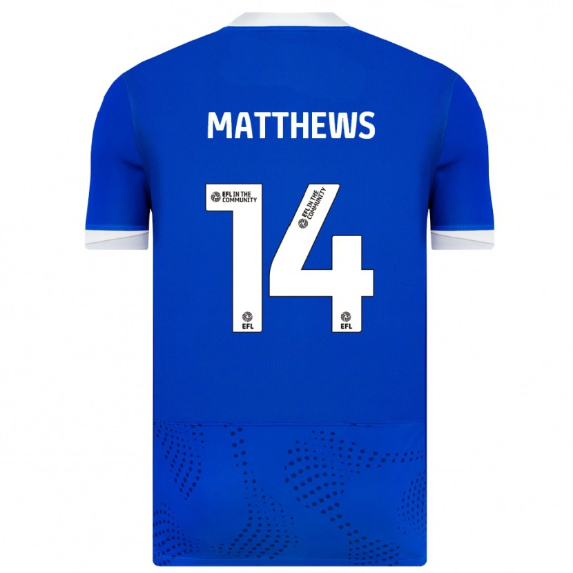 Danxen Kinderen Hayden Matthews #14 Blauw Wit Thuisshirt Thuistenue 2025/26 T-Shirt