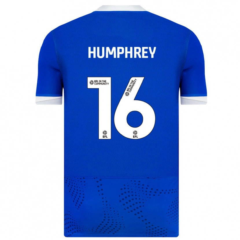 Danxen Kinderen Ella Humphrey #16 Blauw Wit Thuisshirt Thuistenue 2025/26 T-Shirt