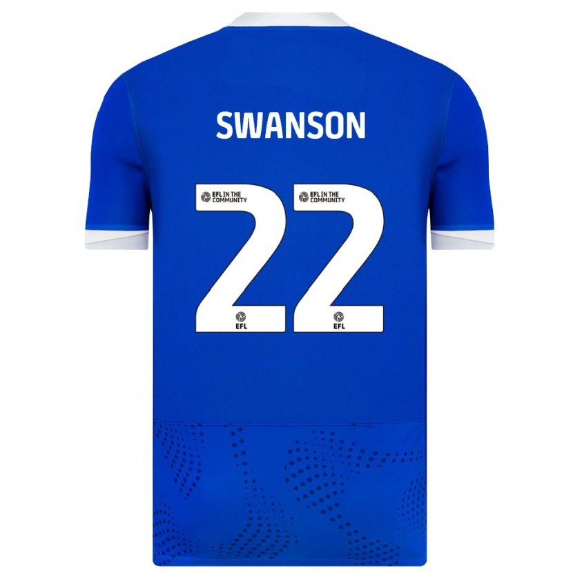 Danxen Kinderen Zak Swanson #22 Blauw Wit Thuisshirt Thuistenue 2025/26 T-Shirt