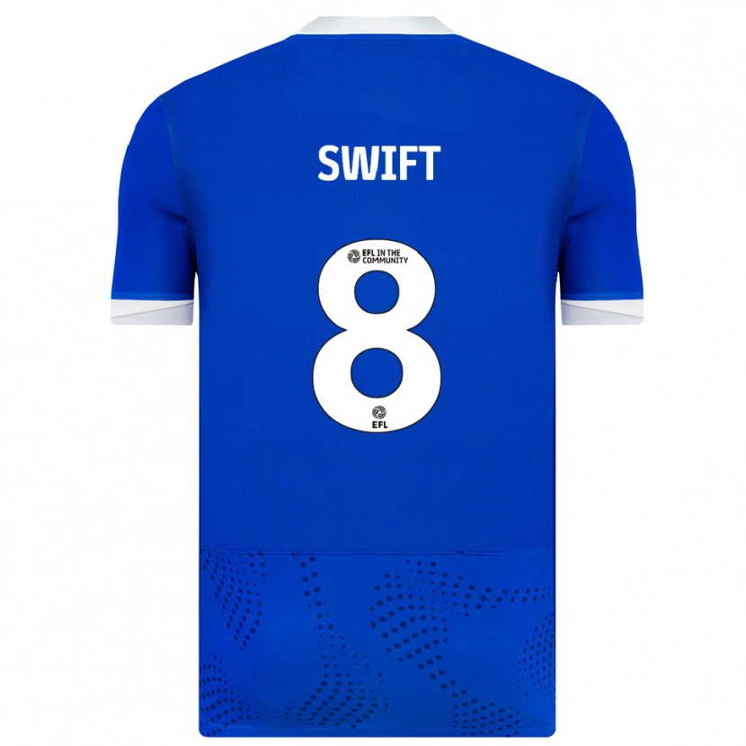 Danxen Kinderen John Swift #8 Blauw Wit Thuisshirt Thuistenue 2025/26 T-Shirt