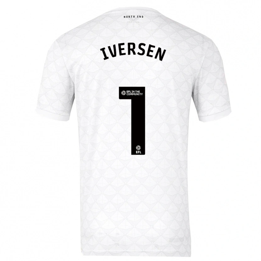 Danxen Kinderen Daniel Iversen #1 Wit Rood Thuisshirt Thuistenue 2025/26 T-Shirt