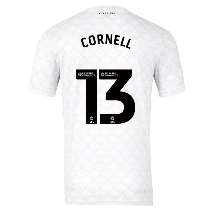 Danxen Kinderen David Cornell #13 Wit Rood Thuisshirt Thuistenue 2025/26 T-Shirt