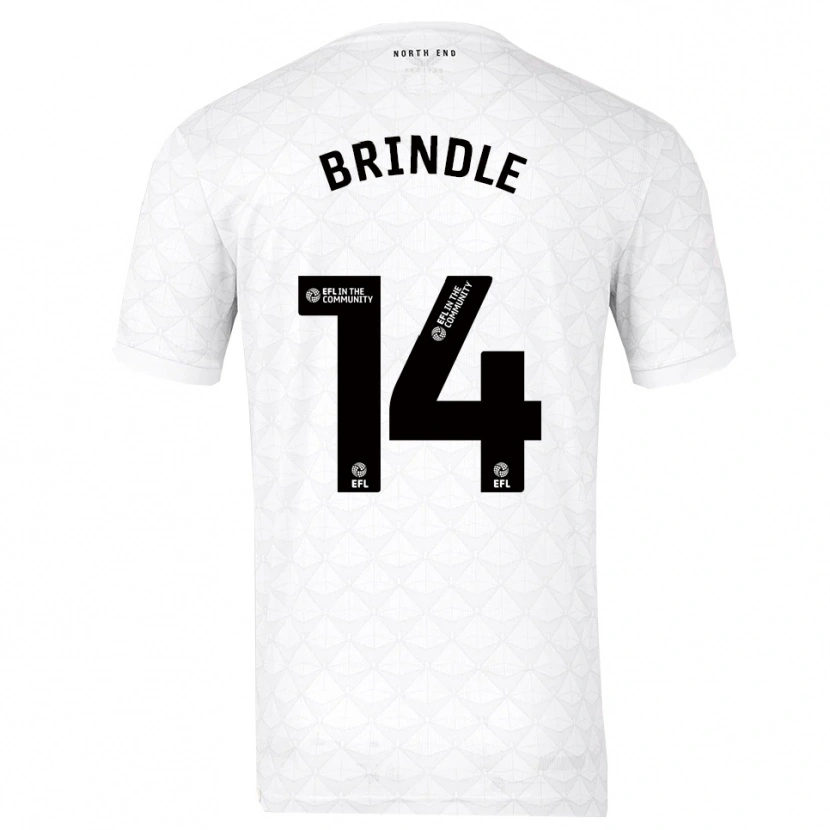 Danxen Kinderen Jonny Brindle #14 Wit Rood Thuisshirt Thuistenue 2025/26 T-Shirt