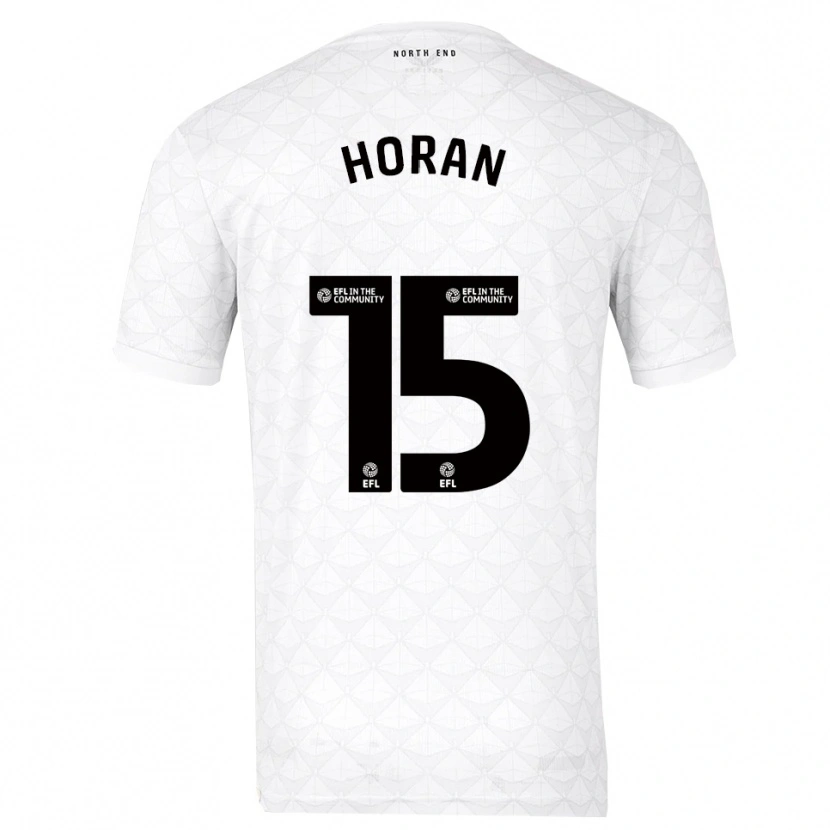 Danxen Kinderen Ellis Horan #15 Wit Rood Thuisshirt Thuistenue 2025/26 T-Shirt