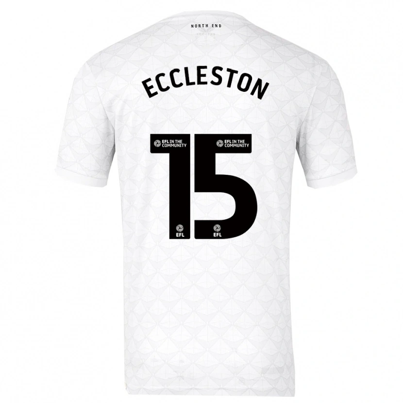 Danxen Kinderen Ethan Eccleston #15 Wit Rood Thuisshirt Thuistenue 2025/26 T-Shirt