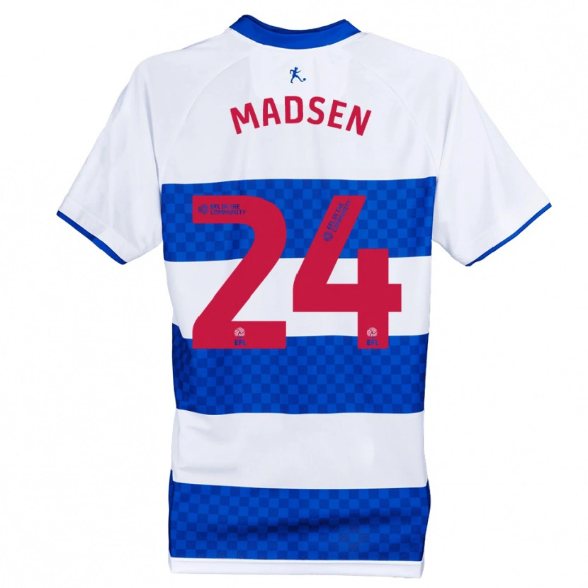 Danxen Kinderen Nicolas Madsen #24 Blauw Wit Thuisshirt Thuistenue 2025/26 T-Shirt