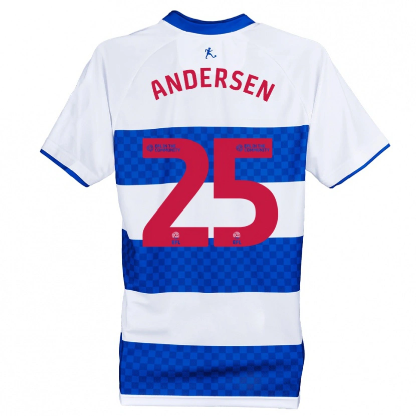 Danxen Kinderen Lucas Andersen #25 Blauw Wit Thuisshirt Thuistenue 2025/26 T-Shirt