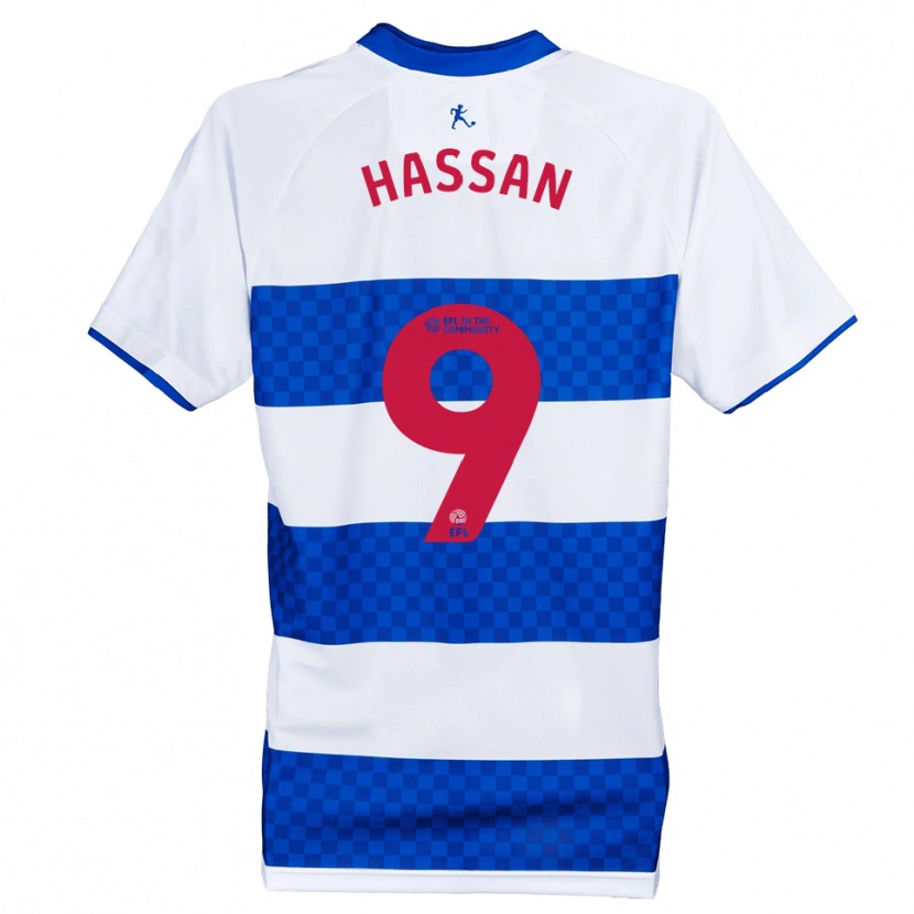 Danxen Kinderen Ridwan Hassan #9 Blauw Wit Thuisshirt Thuistenue 2025/26 T-Shirt