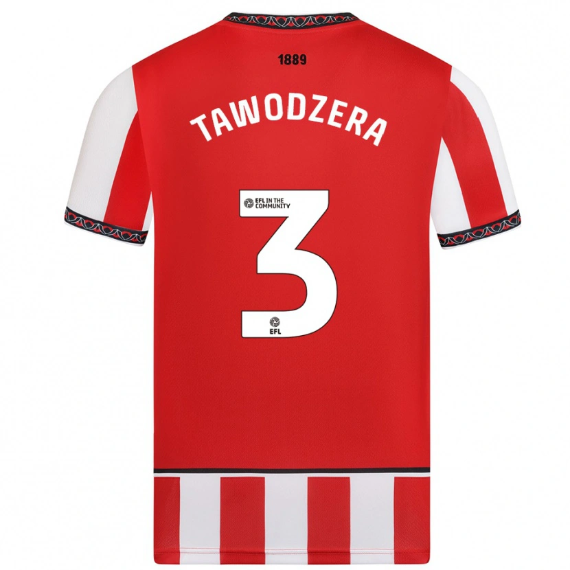 Danxen Kinderen Dylan Tawodzera #3 Rood Wit Thuisshirt Thuistenue 2025/26 T-Shirt