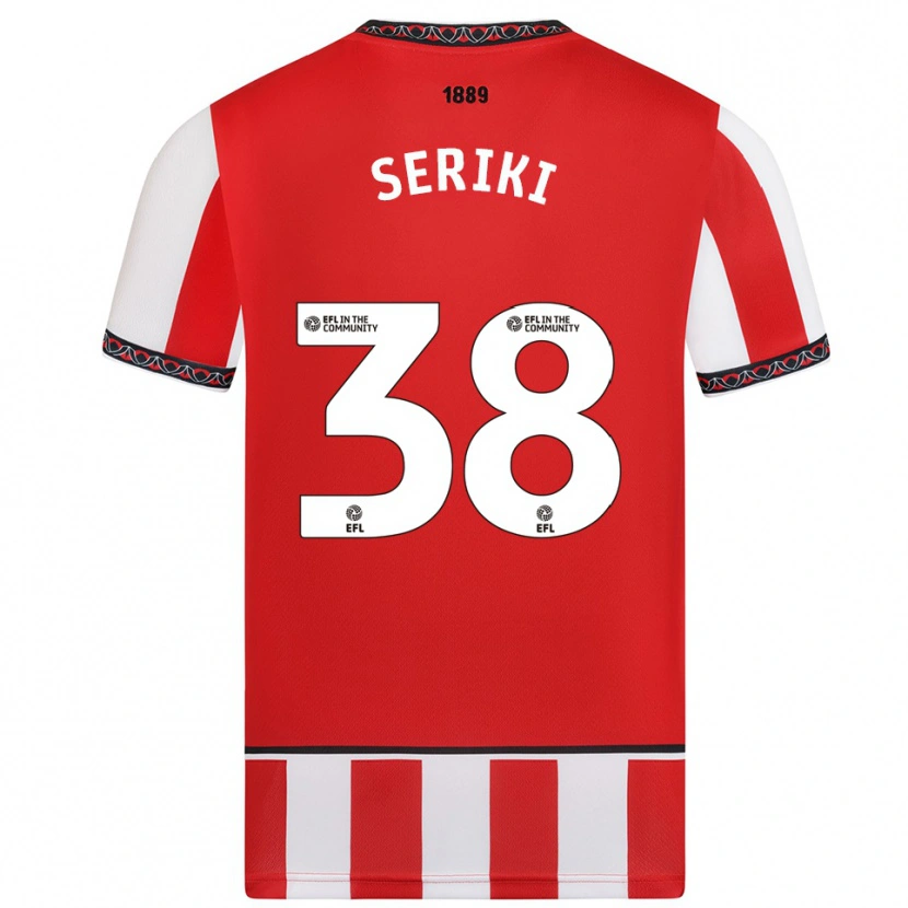 Danxen Kinderen Femi Seriki #38 Rood Wit Thuisshirt Thuistenue 2025/26 T-Shirt