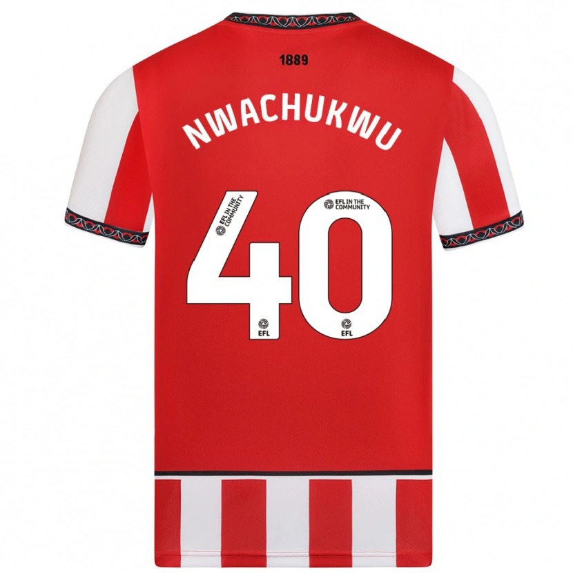 Danxen Kinderen Christian Nwachukwu #40 Rood Wit Thuisshirt Thuistenue 2025/26 T-Shirt
