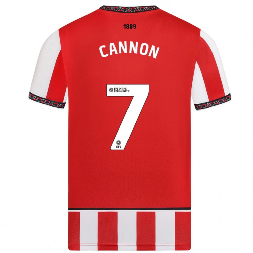 Danxen Kinderen Tom Cannon #7 Rood Wit Thuisshirt Thuistenue 2025/26 T-Shirt