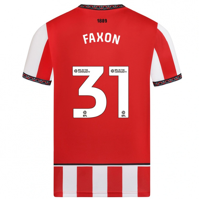 Danxen Kinderen Luke Faxon #31 Rood Wit Thuisshirt Thuistenue 2025/26 T-Shirt