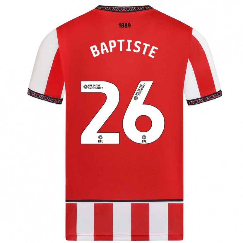 Danxen Kinderen Jamal Baptiste #26 Rood Wit Thuisshirt Thuistenue 2025/26 T-Shirt