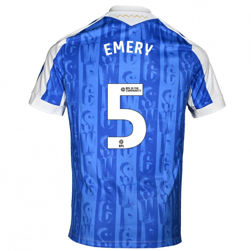 Danxen Kinderen Joe Emery #5 Blauw Wit Thuisshirt Thuistenue 2025/26 T-Shirt