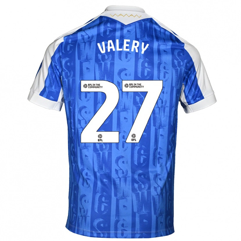 Danxen Kinderen Yan Valery #27 Blauw Wit Thuisshirt Thuistenue 2025/26 T-Shirt