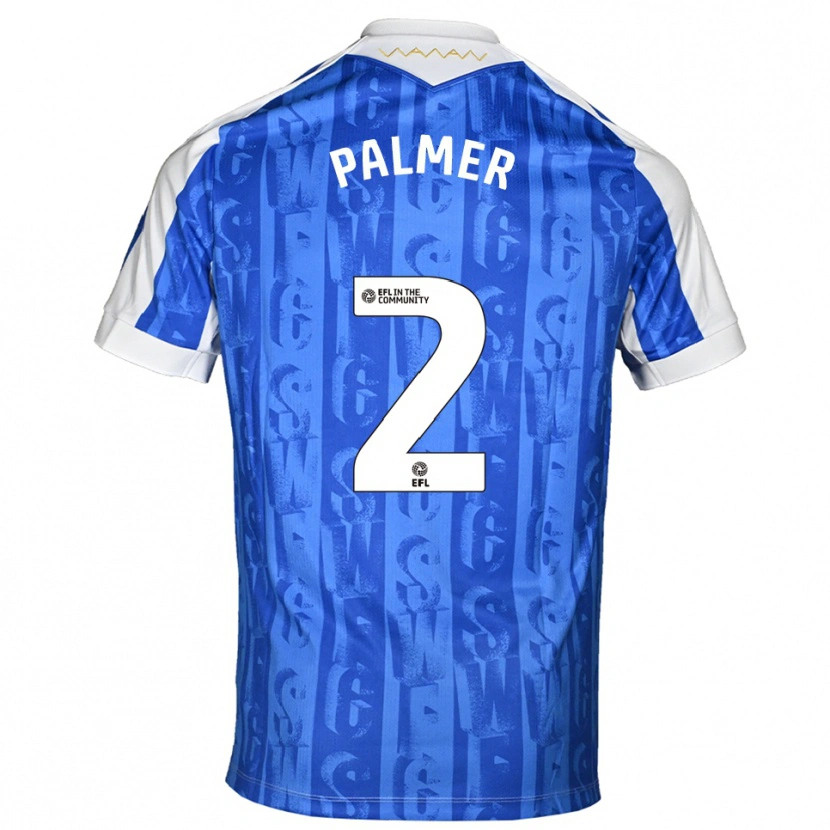 Danxen Kinderen Liam Palmer #2 Blauw Wit Thuisshirt Thuistenue 2025/26 T-Shirt