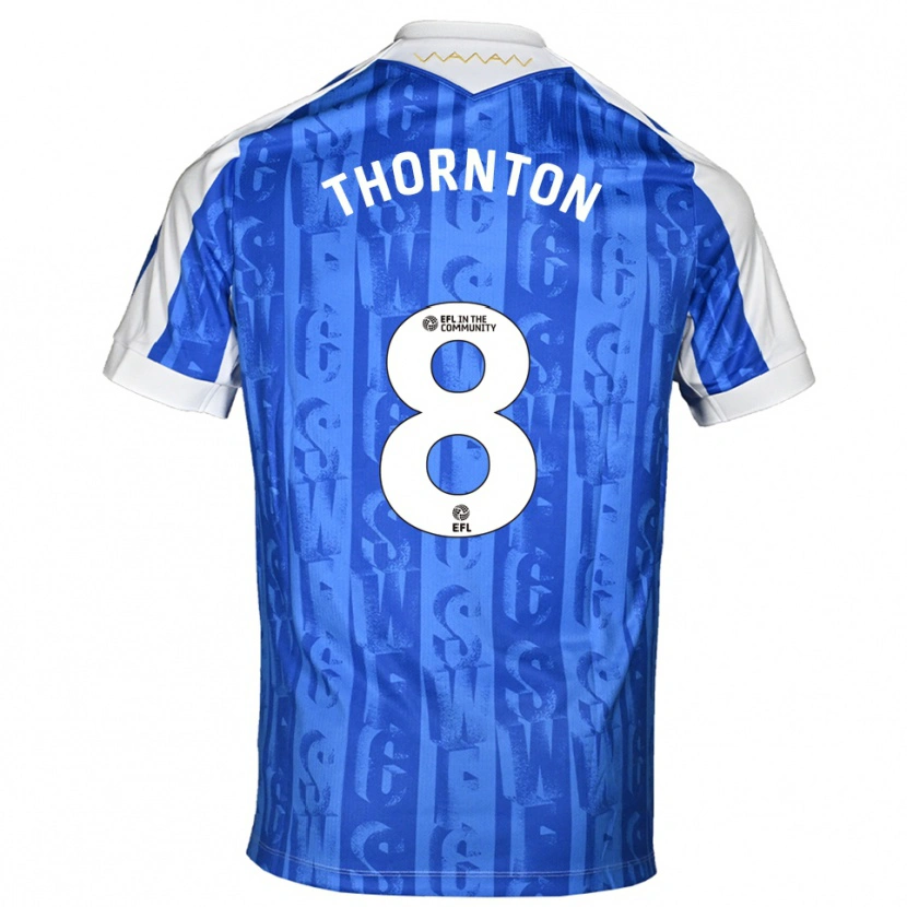 Danxen Kinderen Jarvis Thornton #8 Blauw Wit Thuisshirt Thuistenue 2025/26 T-Shirt