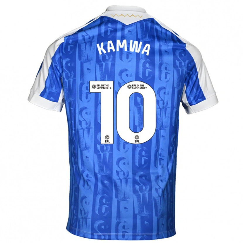 Danxen Kinderen Donald Kamwa #10 Blauw Wit Thuisshirt Thuistenue 2025/26 T-Shirt